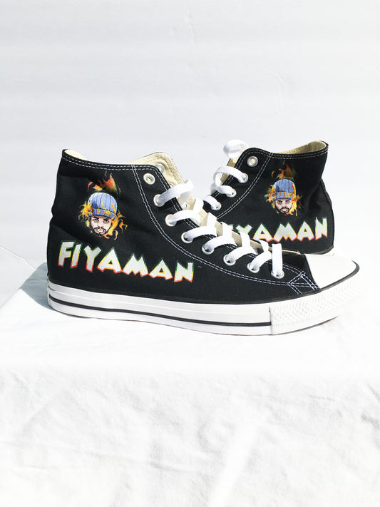 Fiyaman Converse Chuck Taylor All Star High Tops in Black