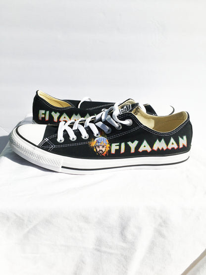 Fiyaman Converse Chuck Taylor All Star Low Tops in Black